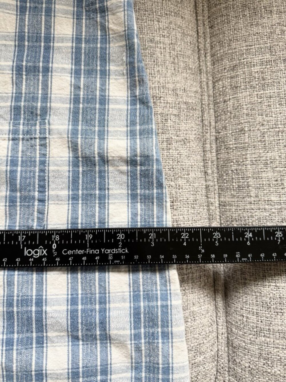 Vintage Plaid Jumper Dress Sz. L Blue Check Jumoef Dress - Picture 11 of 12